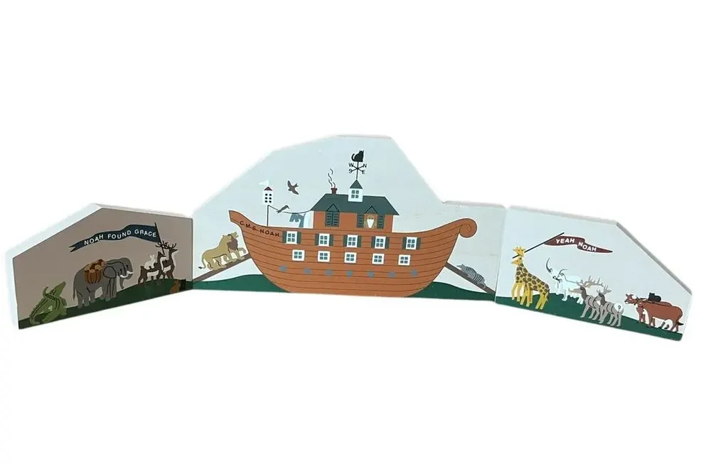 The Cat’s Meow Noahs Ark, Noah Found Grace, Yeah Noah 3 Pieces 1995 VTG